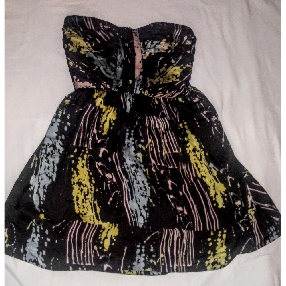 Matty M Matte Satin Strapless Sun/Cocktail Dress